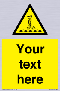 Custom warning artificial waterfall